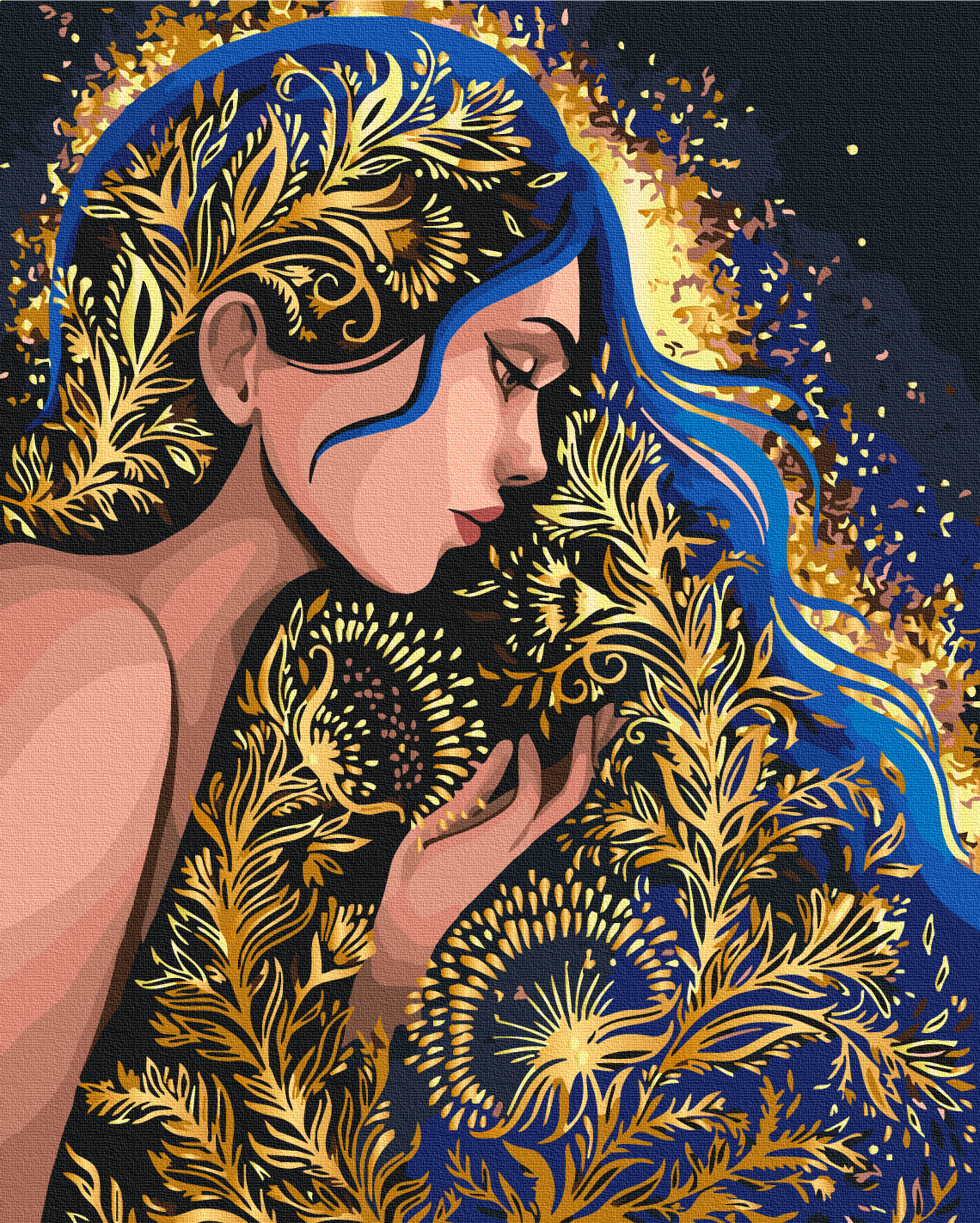 Painting by numbers Golden nymph © Polina Skurikhina (BS54017)