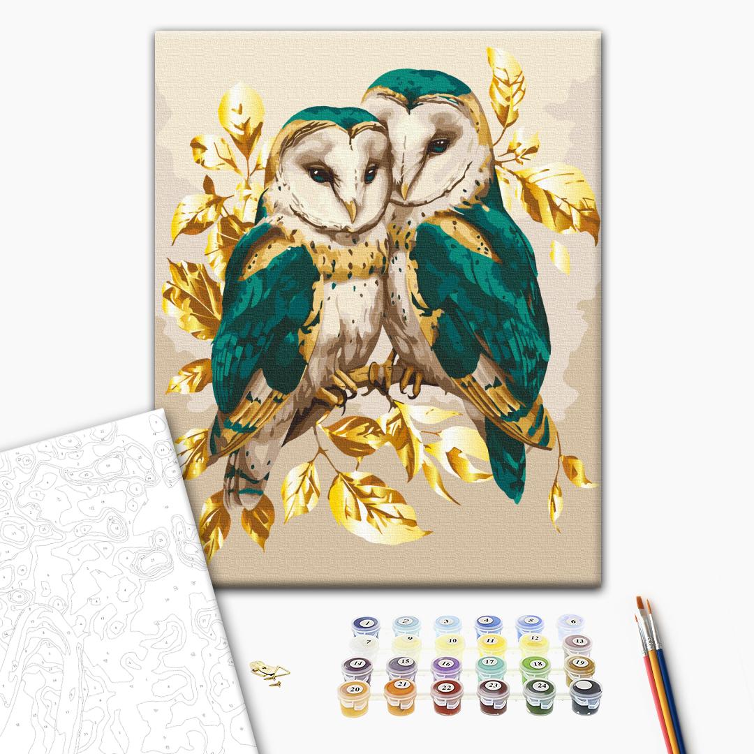 Painting by numbers Emerald wisdom with metallic colors (BS54124)