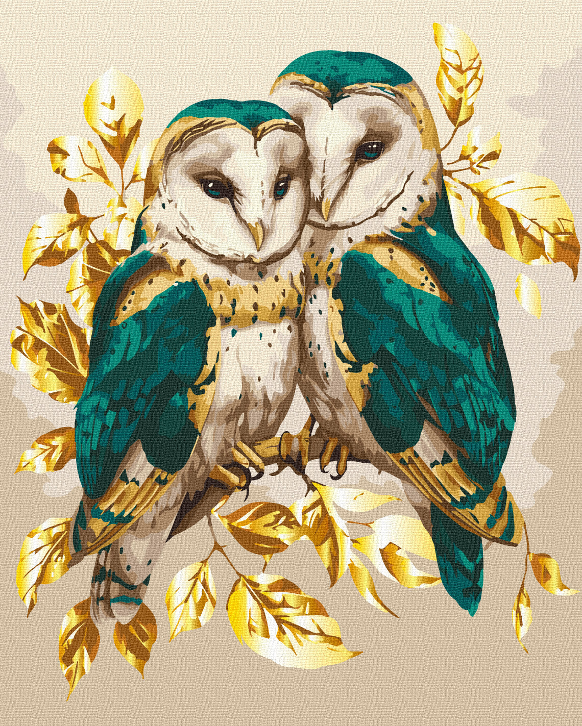 Painting by numbers Emerald wisdom with metallic colors (BS54124)