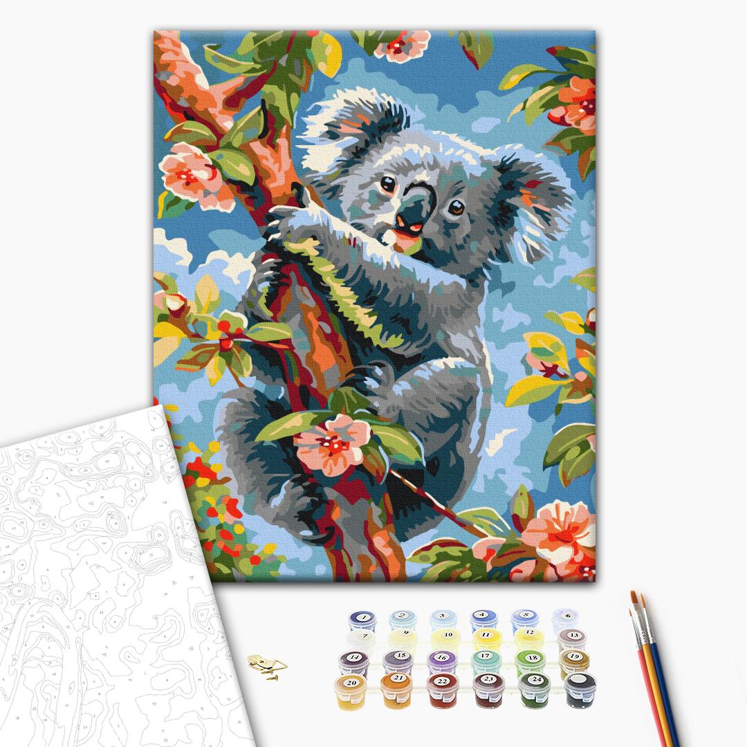 Painting by numbers Koala in flowers (BS53988)