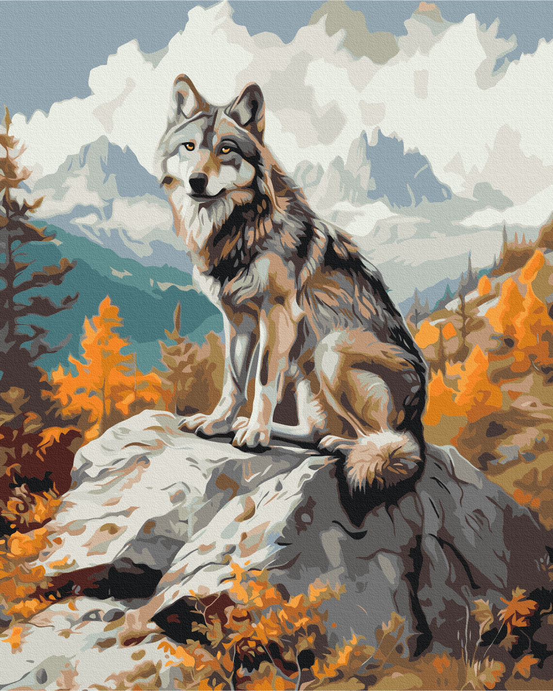 Painting by numbers Mountain Wolf (BS54001)