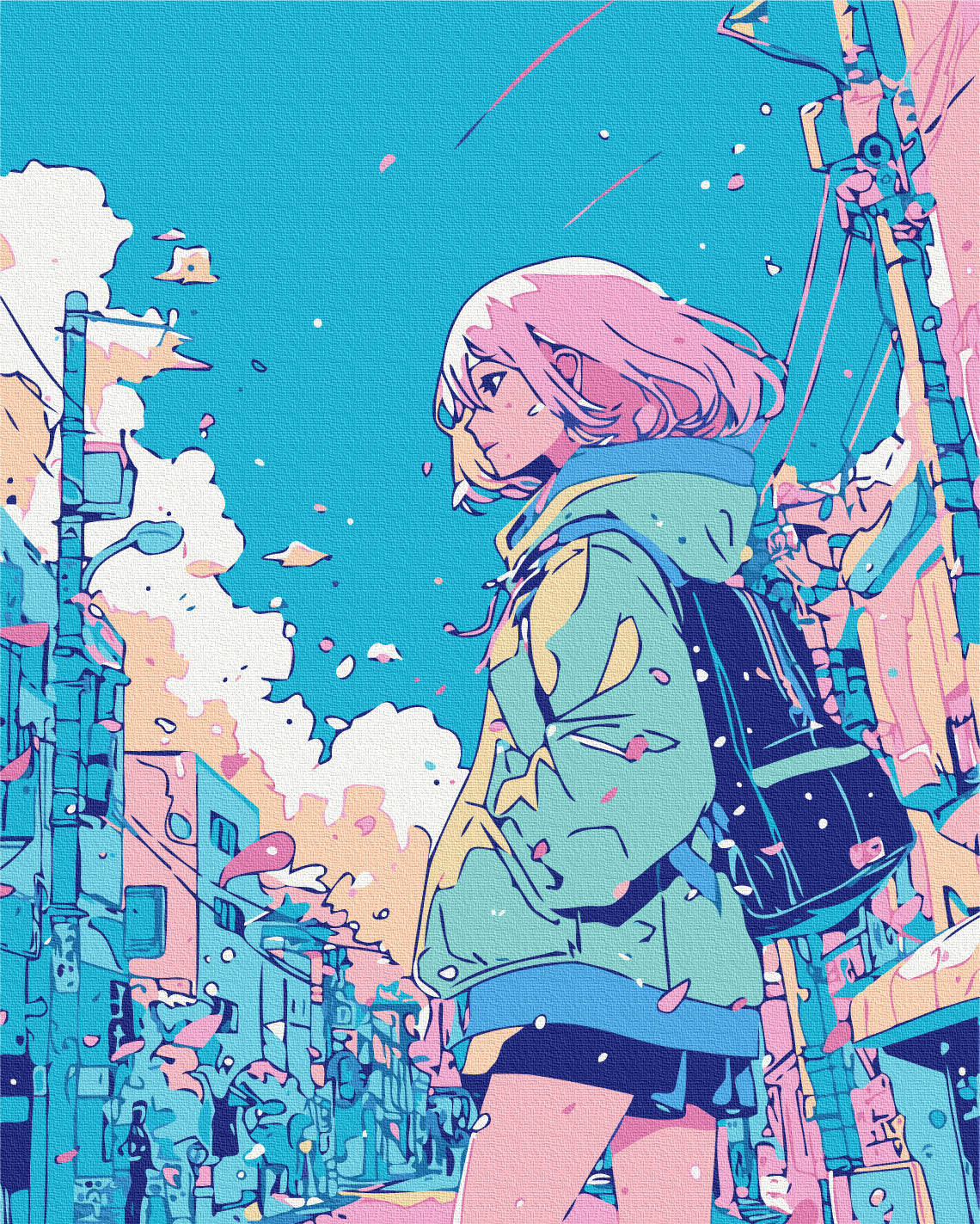 Painting by numbers Girl from the comic book (BS54076)