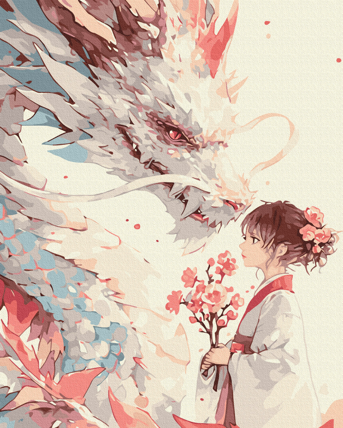 Painting by numbers A girl and her dragon (BS54083)