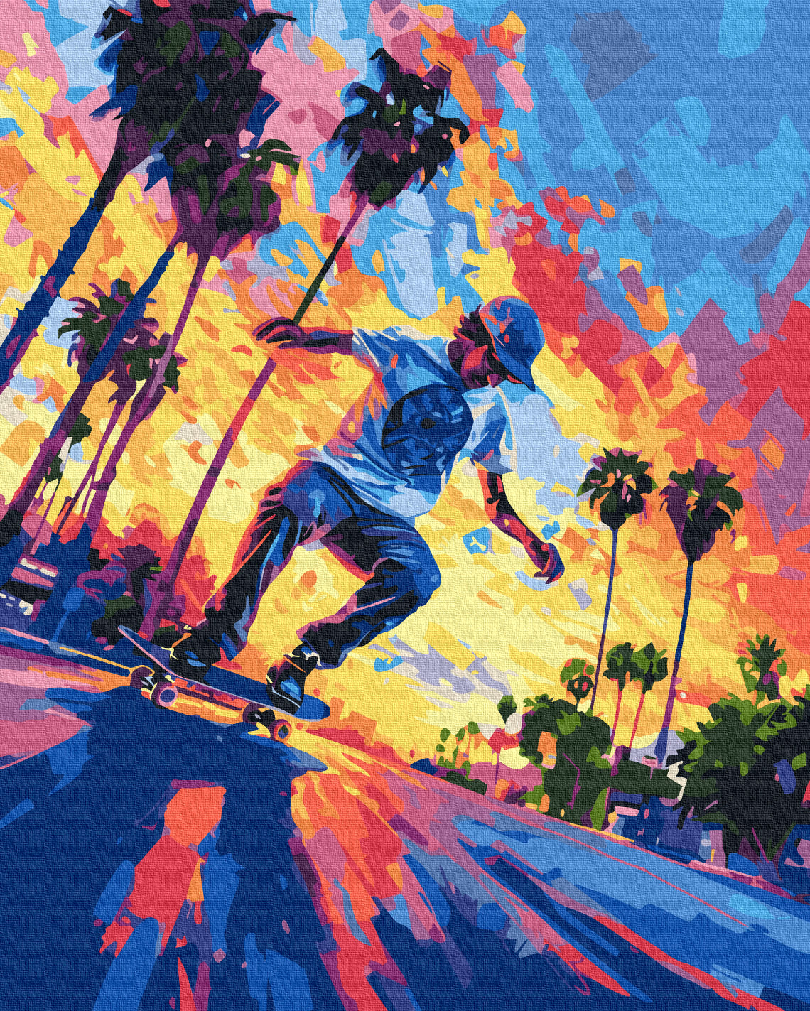 Painting by numbers Californian skateboarder (BS54108)