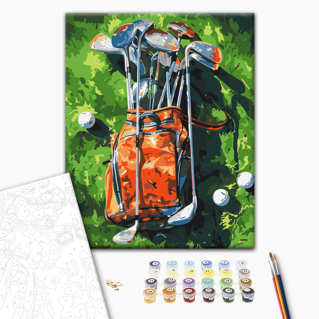 Painting by numbers A moment for golf (BS54106)