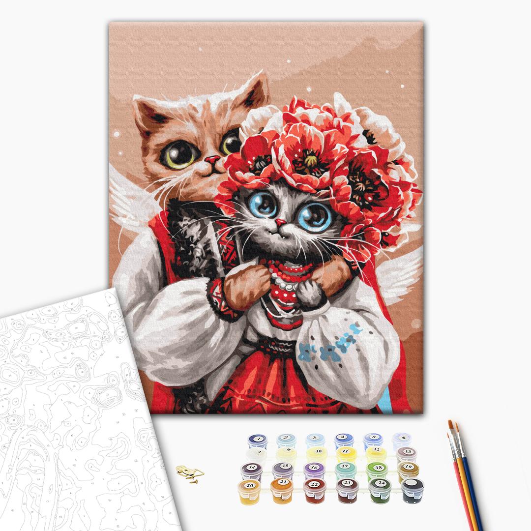 Painting by numbers Cats are angels © Marianna Pashchuk (BS54142)