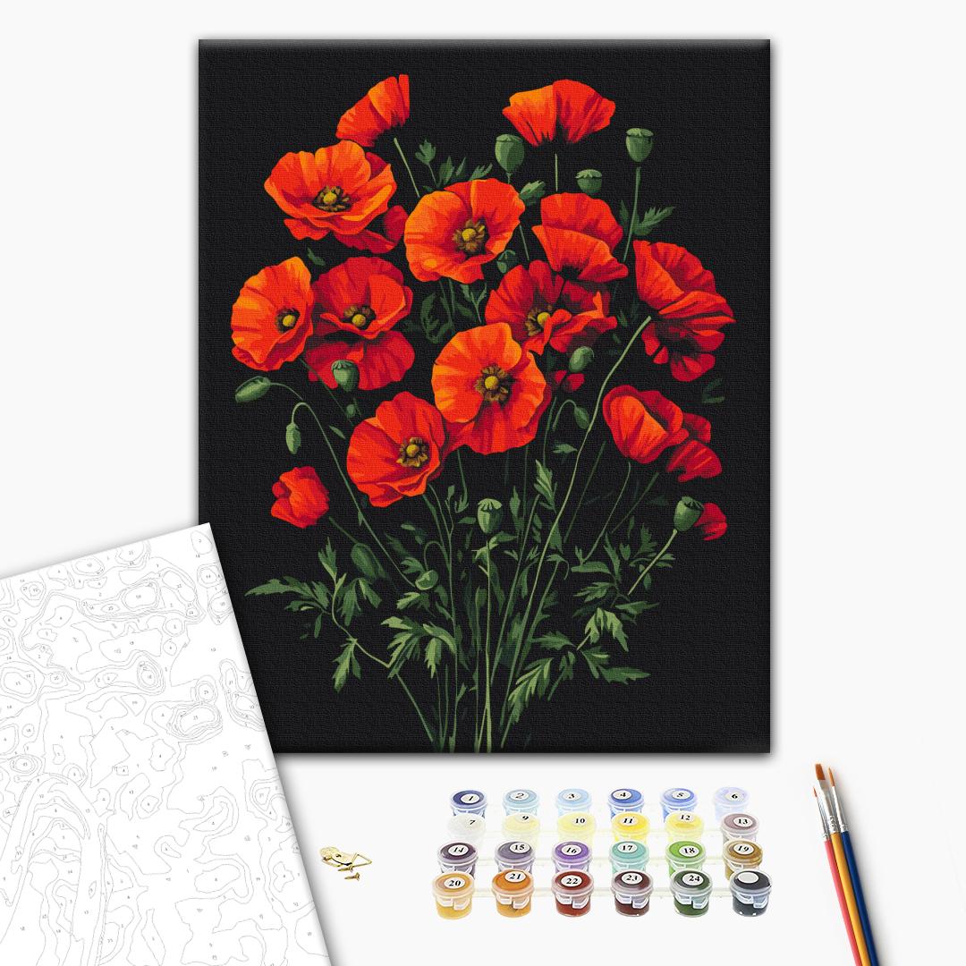 Painting by numbers The charm of poppies (BS54146)