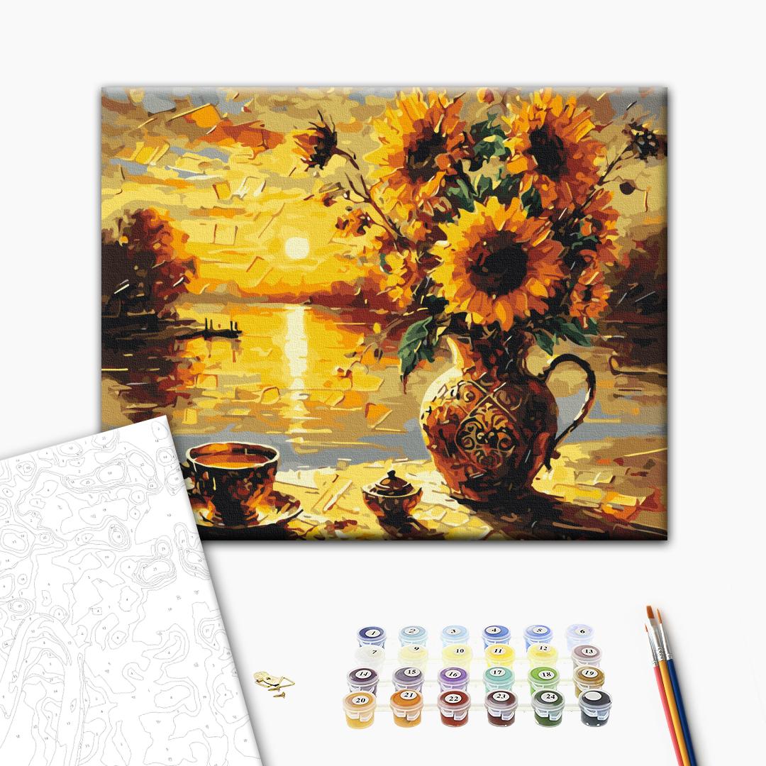 Painting by numbers Sunflowers at sunset © Oleg Loburak (BS54164)
