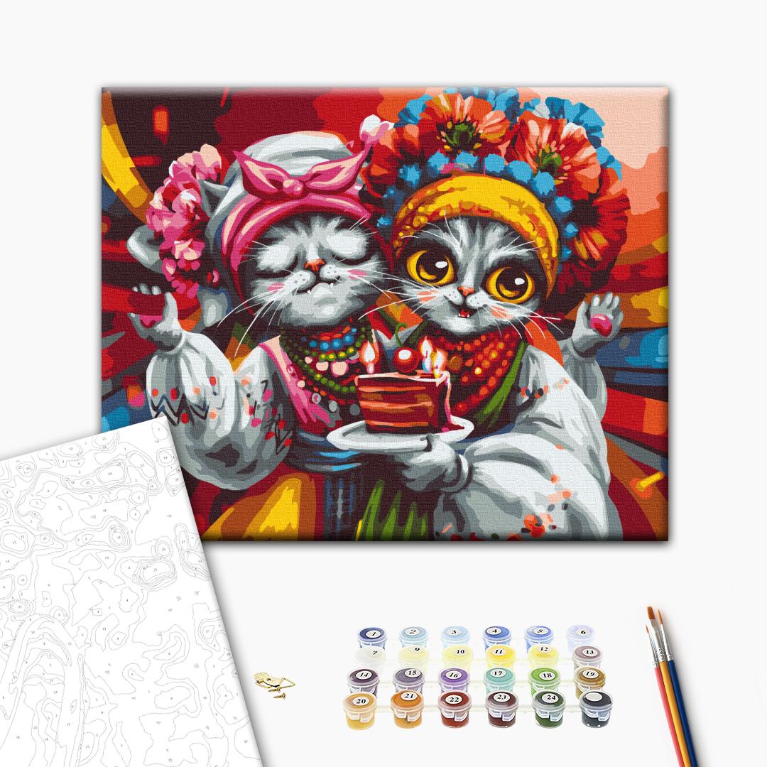 Painting by numbers Girlfriends' cats © Marianna Pashchuk (BS54140)