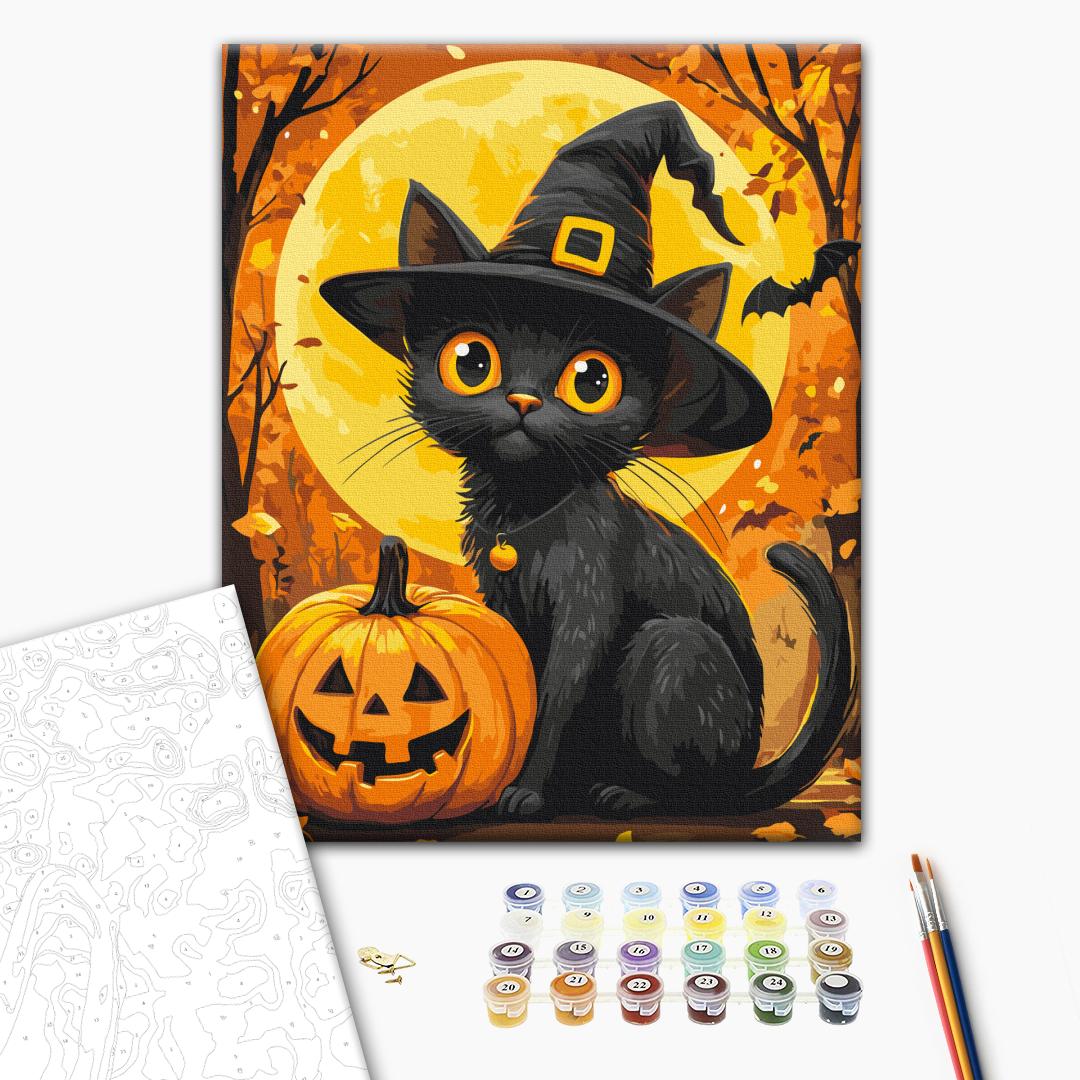 Painting by numbers Halloween cat (BS54186)