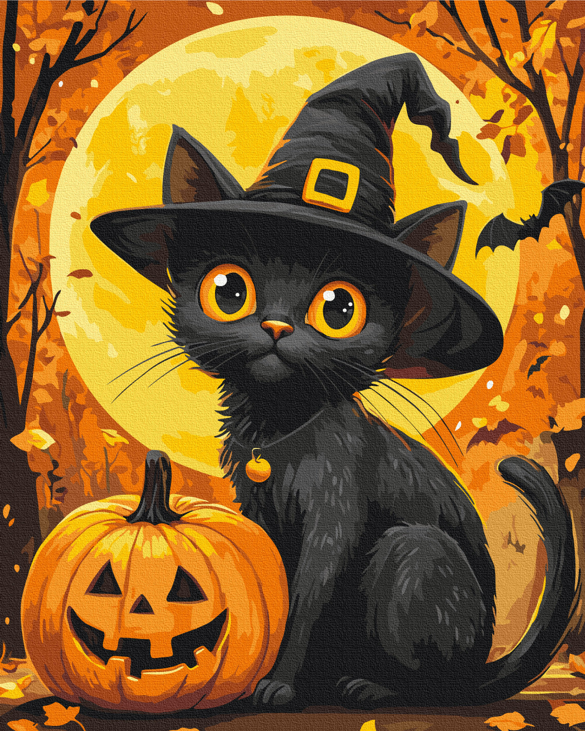Painting by numbers Halloween cat (BS54186)