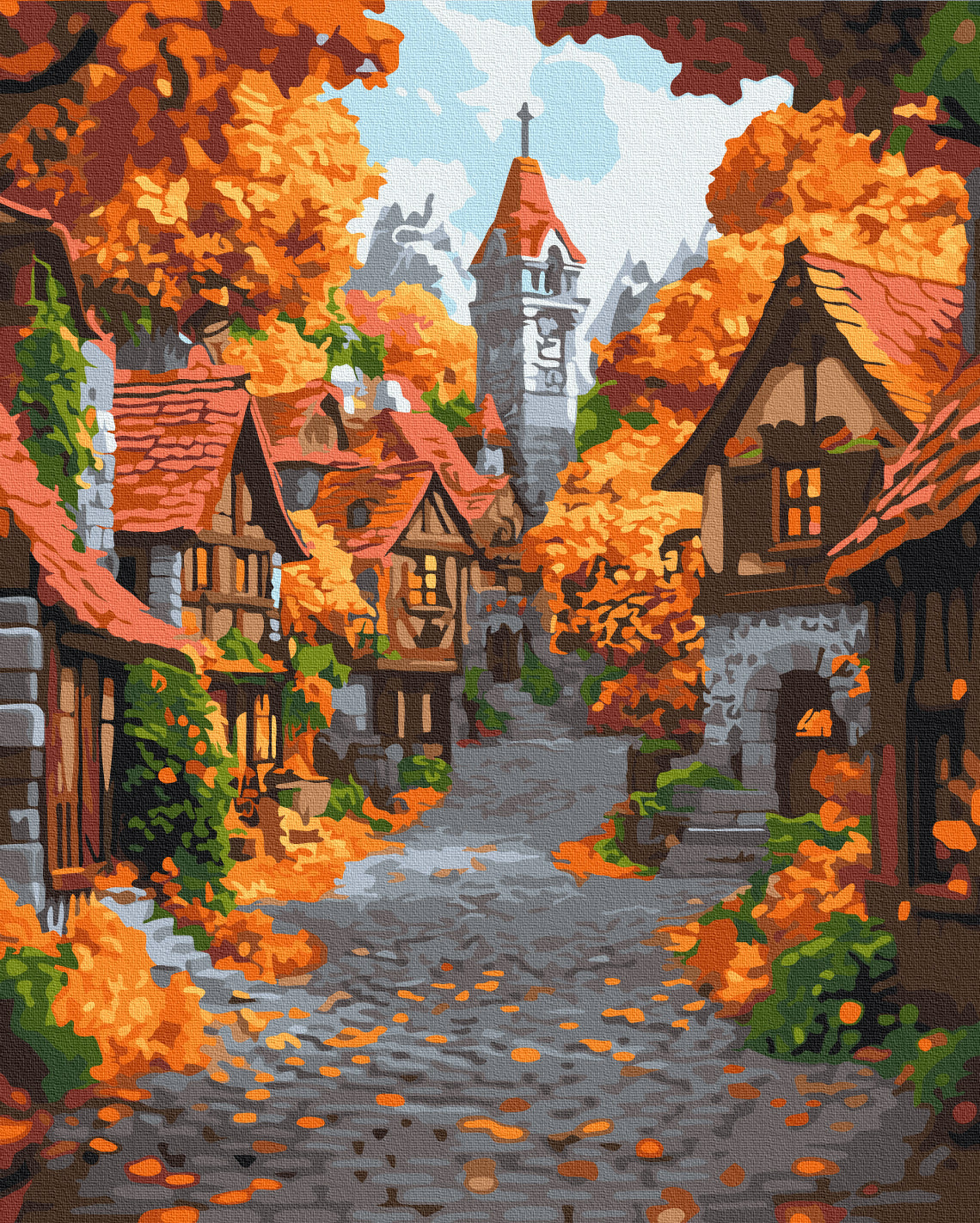Painting by numbers October town (BS54183)