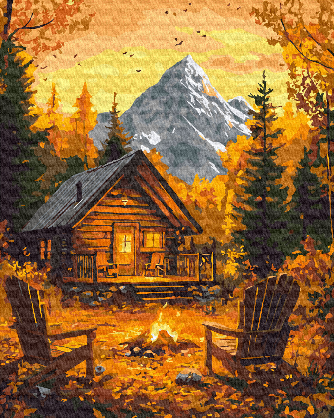 Painting by numbers Autumn warmth of the hearth (BS54169)