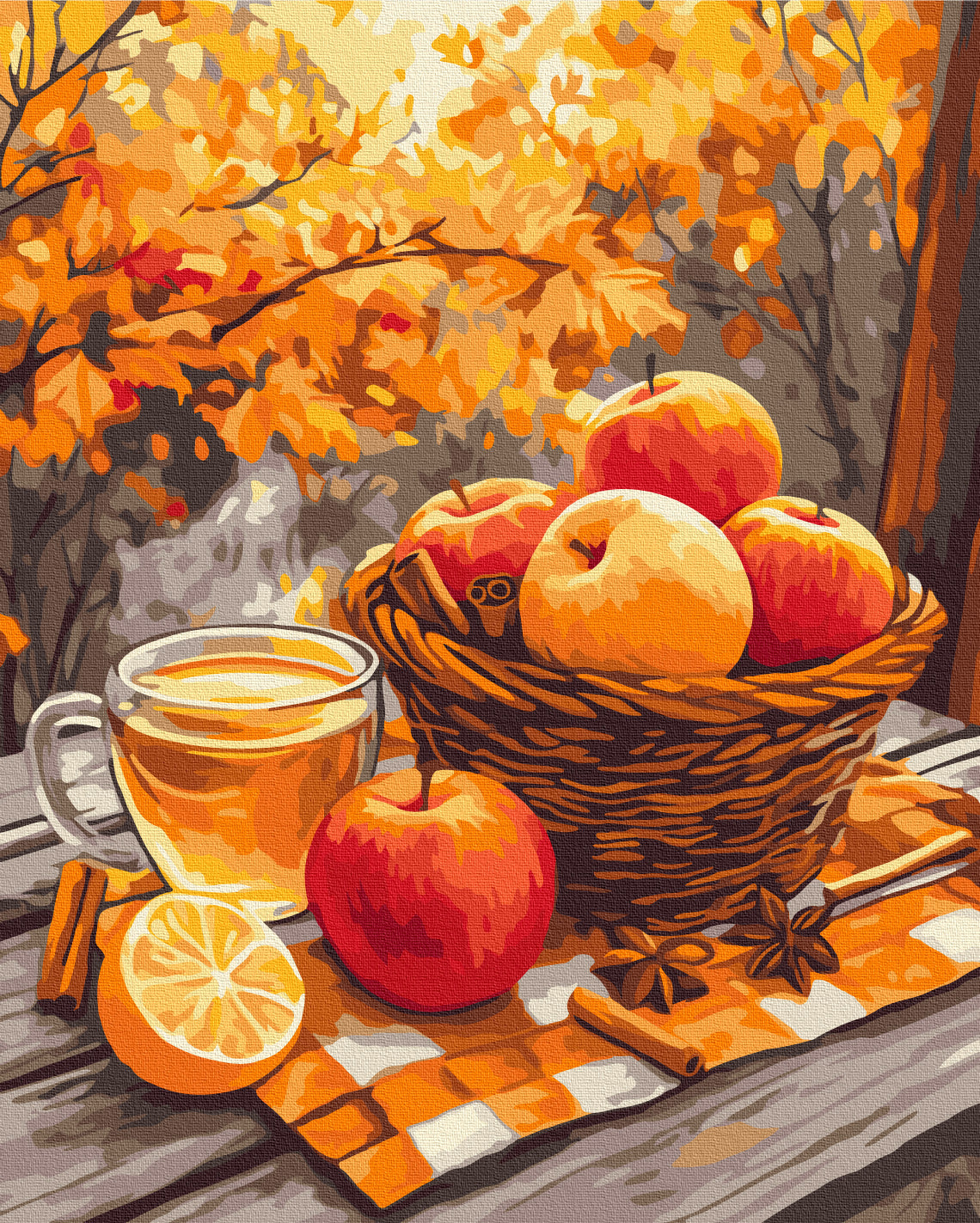 Painting by numbers Apples with cinnamon (BS54181)