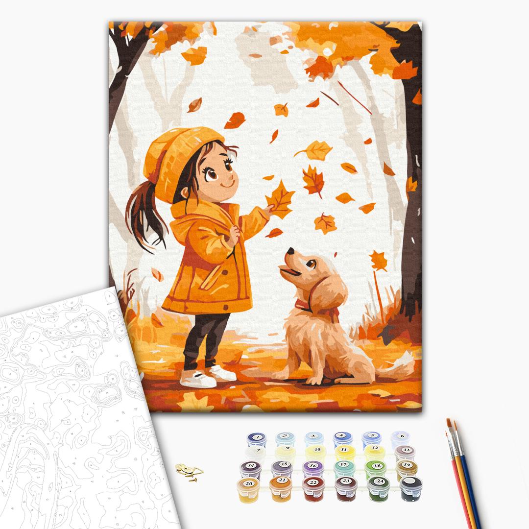 Painting by numbers Autumn walk with a friend (KBS0170)