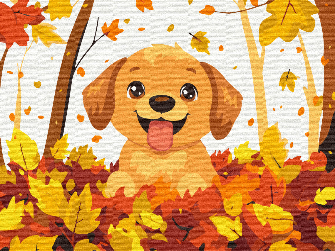 Painting by numbers A happy puppy (KBS0173)
