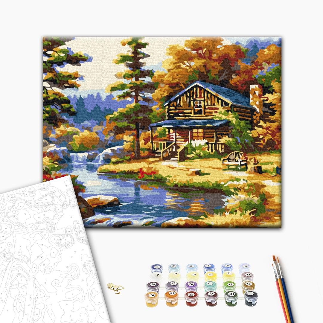 Painting by numbers House by the lake (RBS51963)