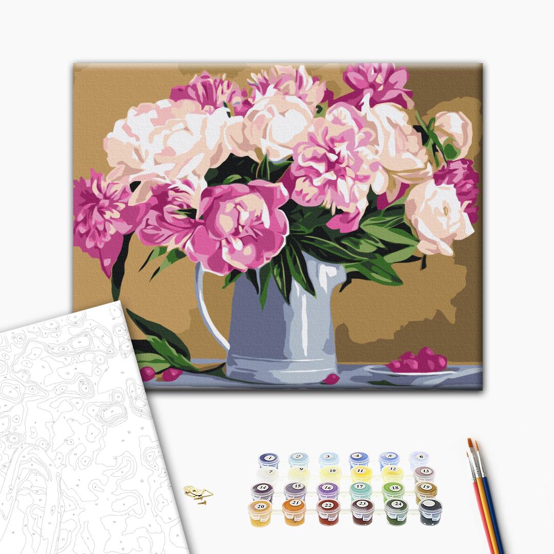 Painting by numbers Still life with peonies (RBS29775)
