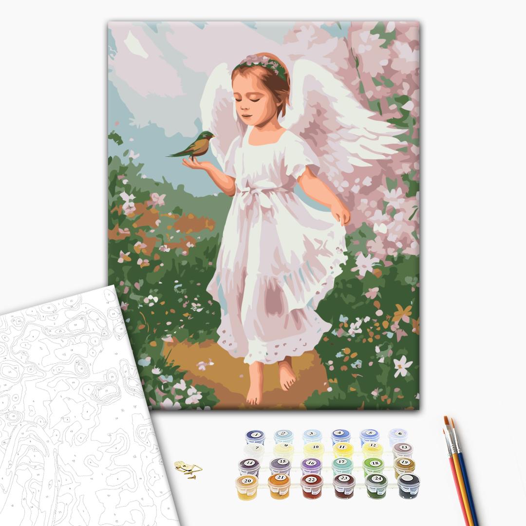 Painting by numbers Angel with a bird (RBS53707)