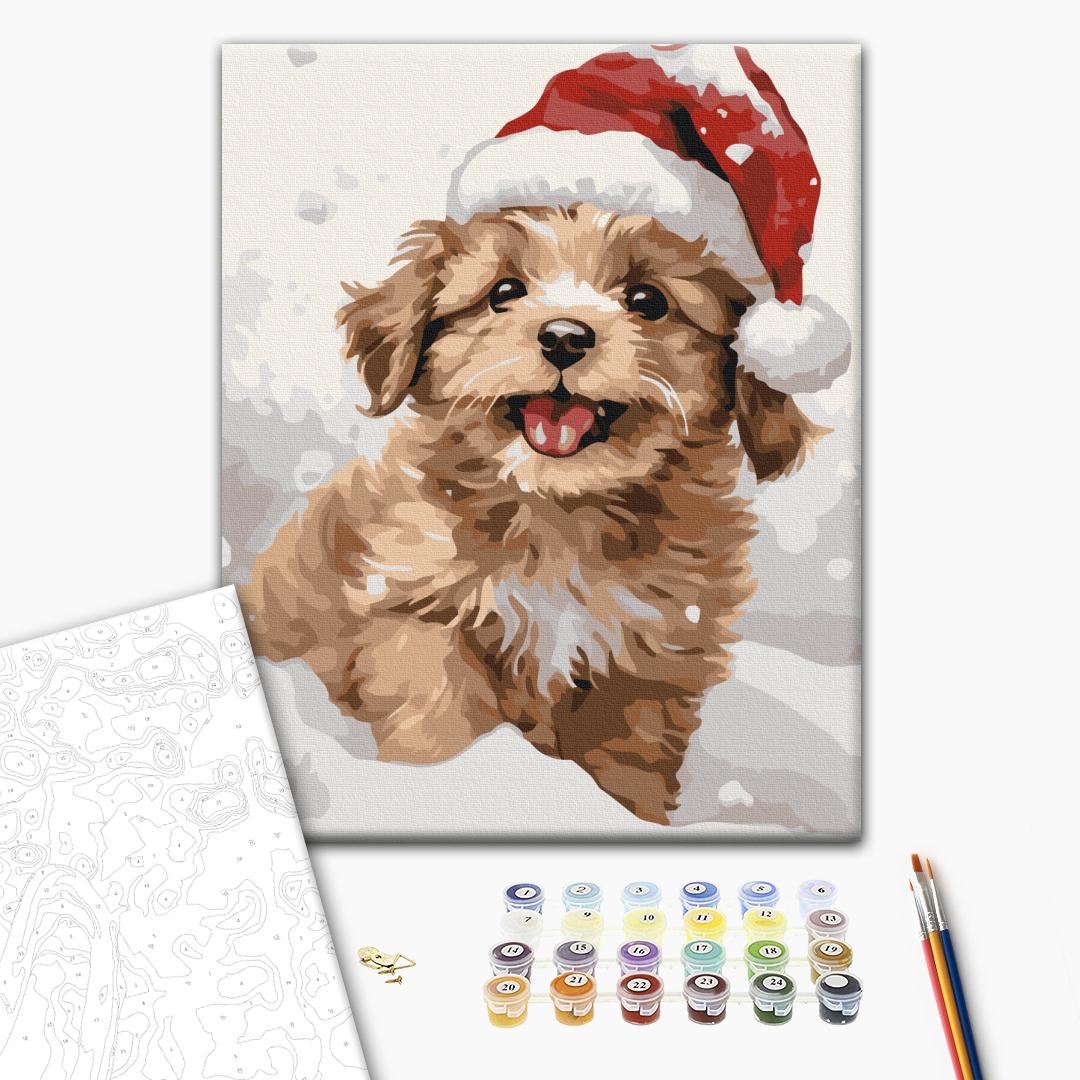 Painting by numbers A snowy puppy (RBS53838)