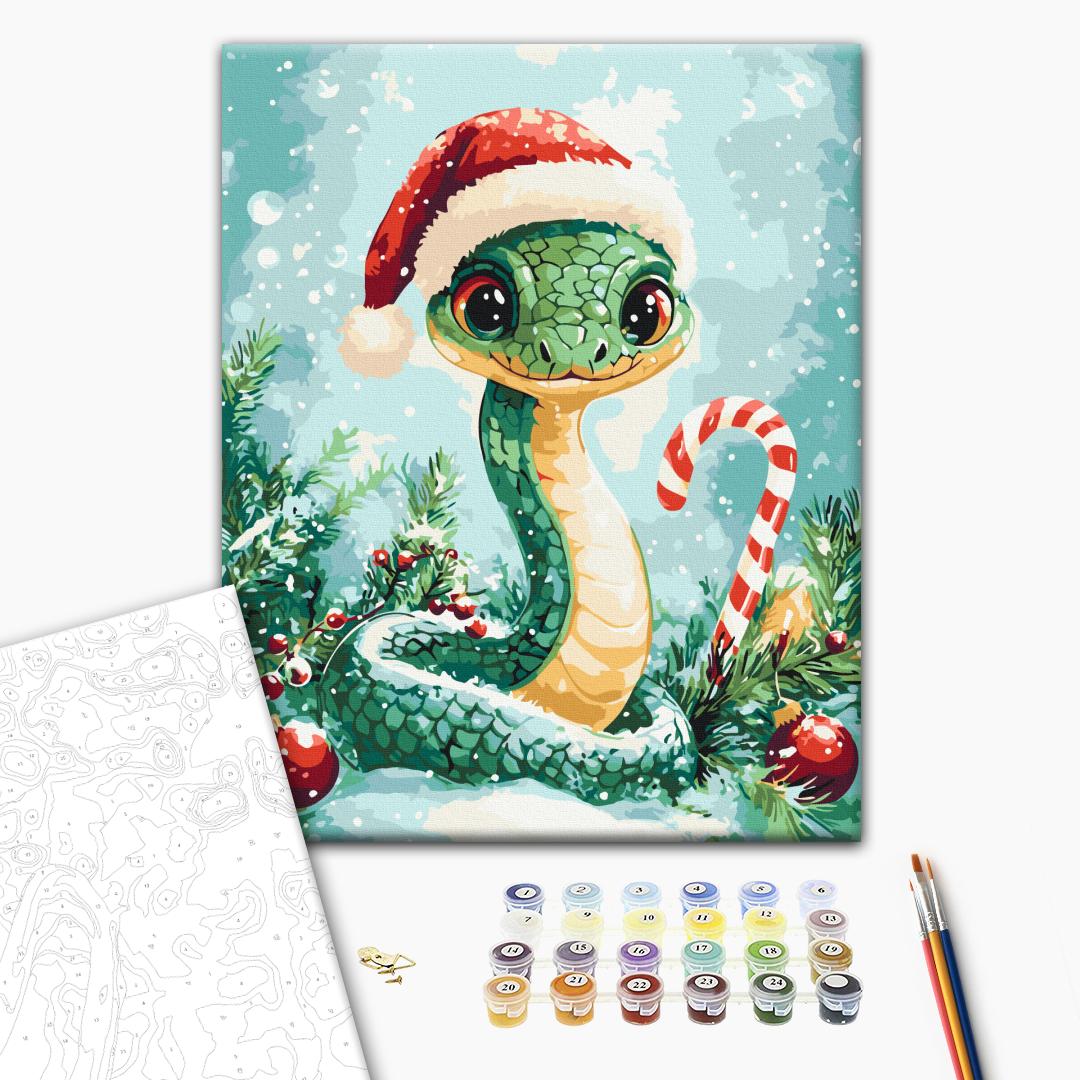 Painting by numbers Festive snake (BS54212)