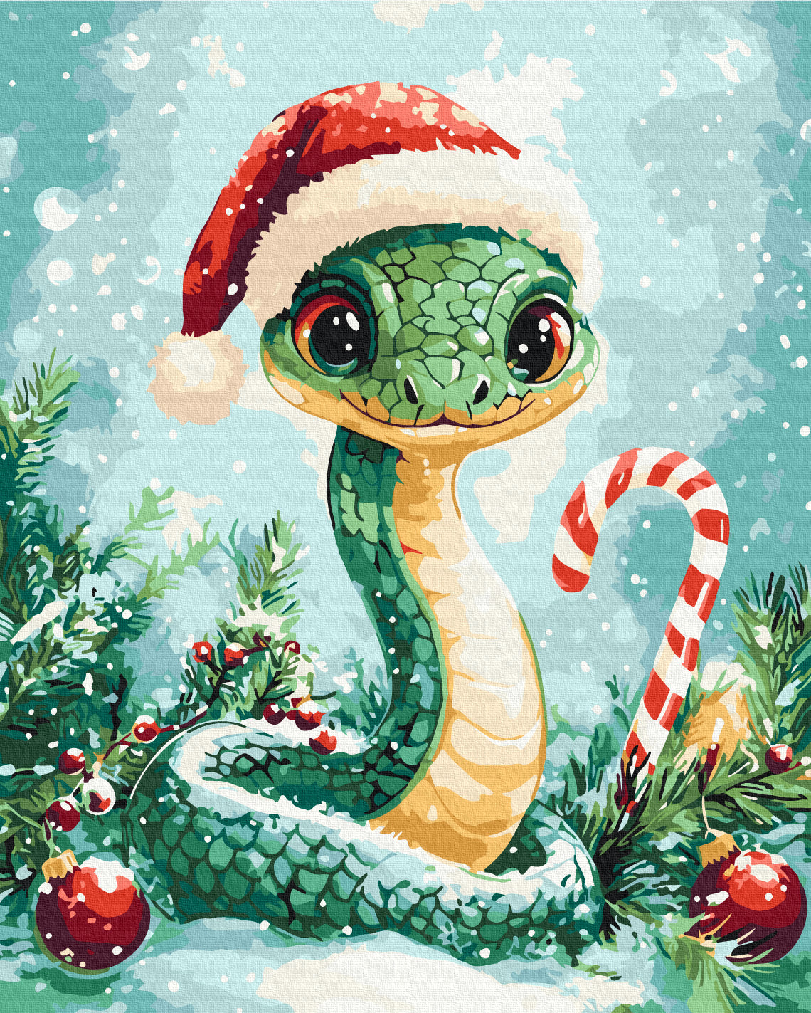 Painting by numbers Festive snake (BS54212)