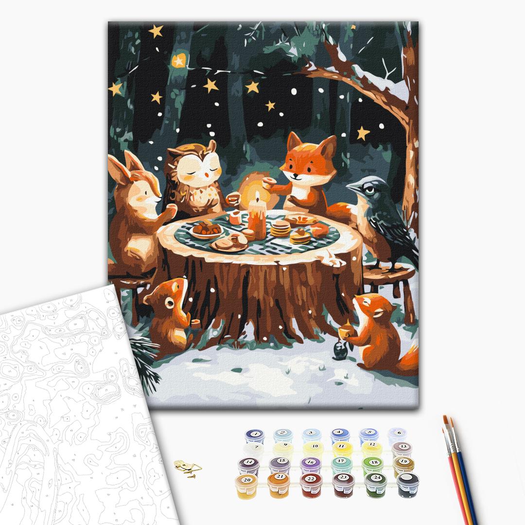 Painting by numbers Winter tea party (BS54211)
