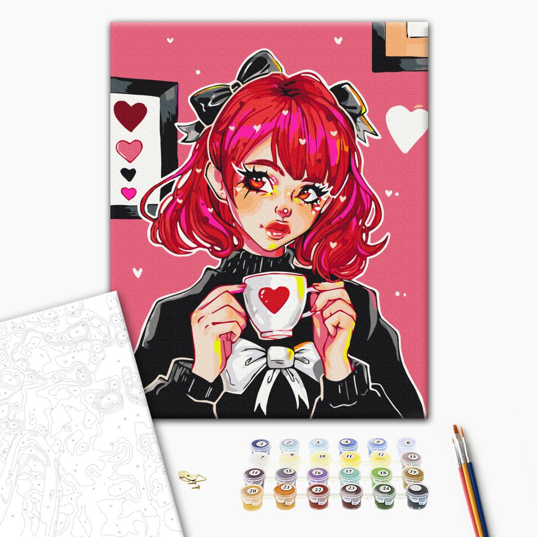 Painting by numbers A girl with the scent of love ©nila_art_art (BS54252)
