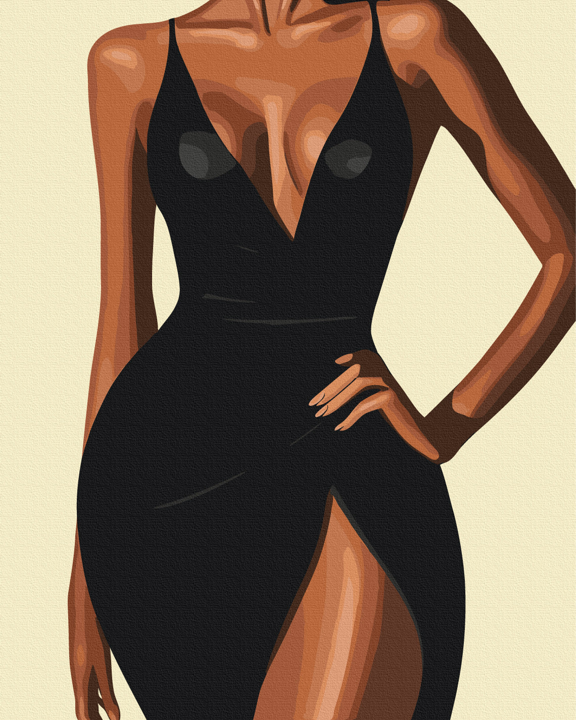 Painting by numbers The magic of the black dress (BS54247)
