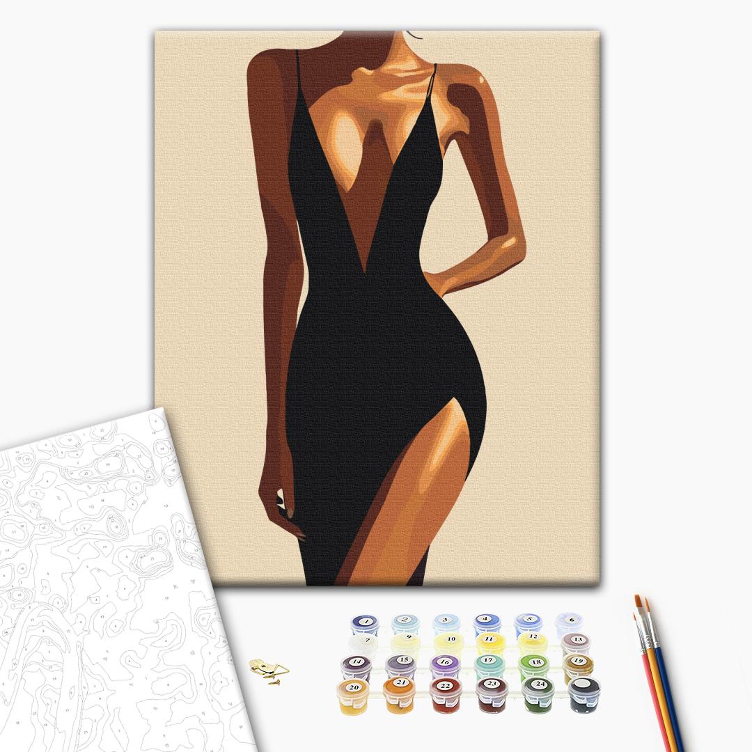 Painting by numbers Charm in black (BS54246)