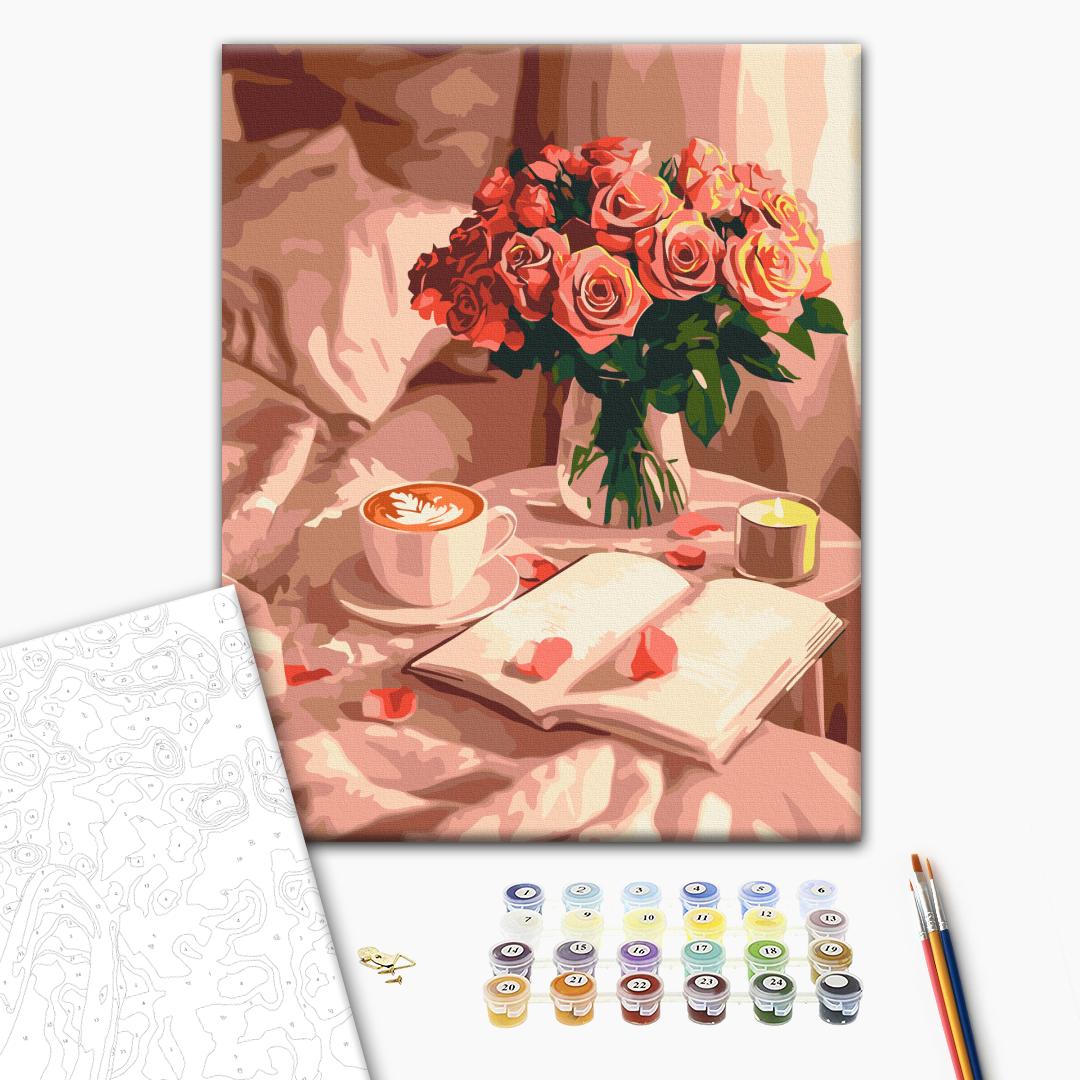 Painting by numbers Aroma of roses and coffee (BS54286)
