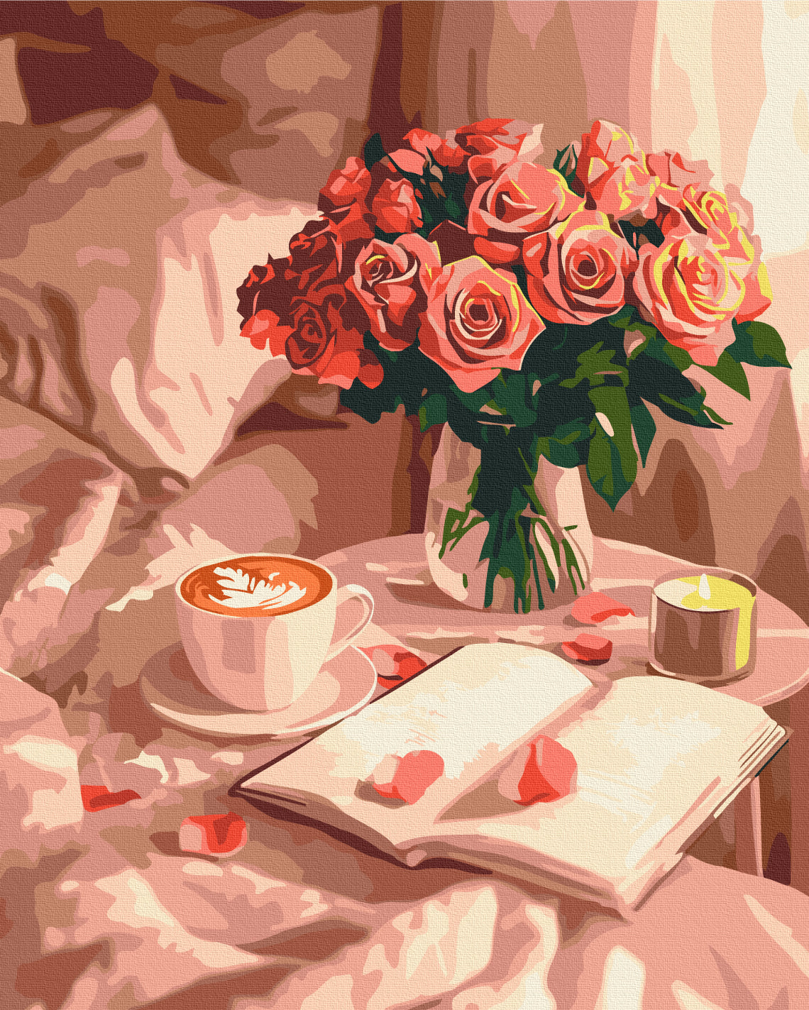 Painting by numbers Aroma of roses and coffee (BS54286)