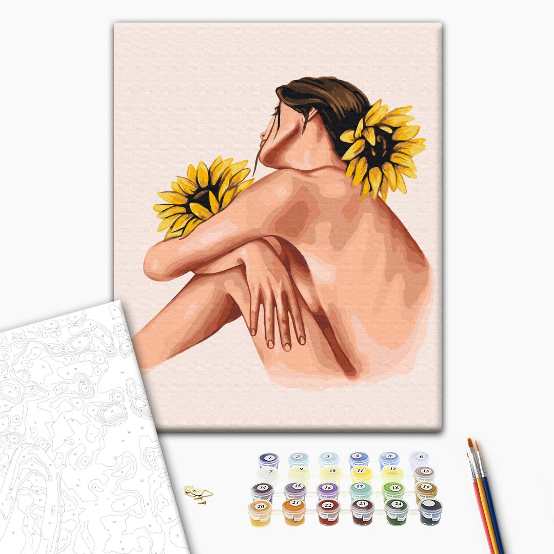 Painting by numbers Hugging sunflowers ©Alla Berezovska (BS54281)