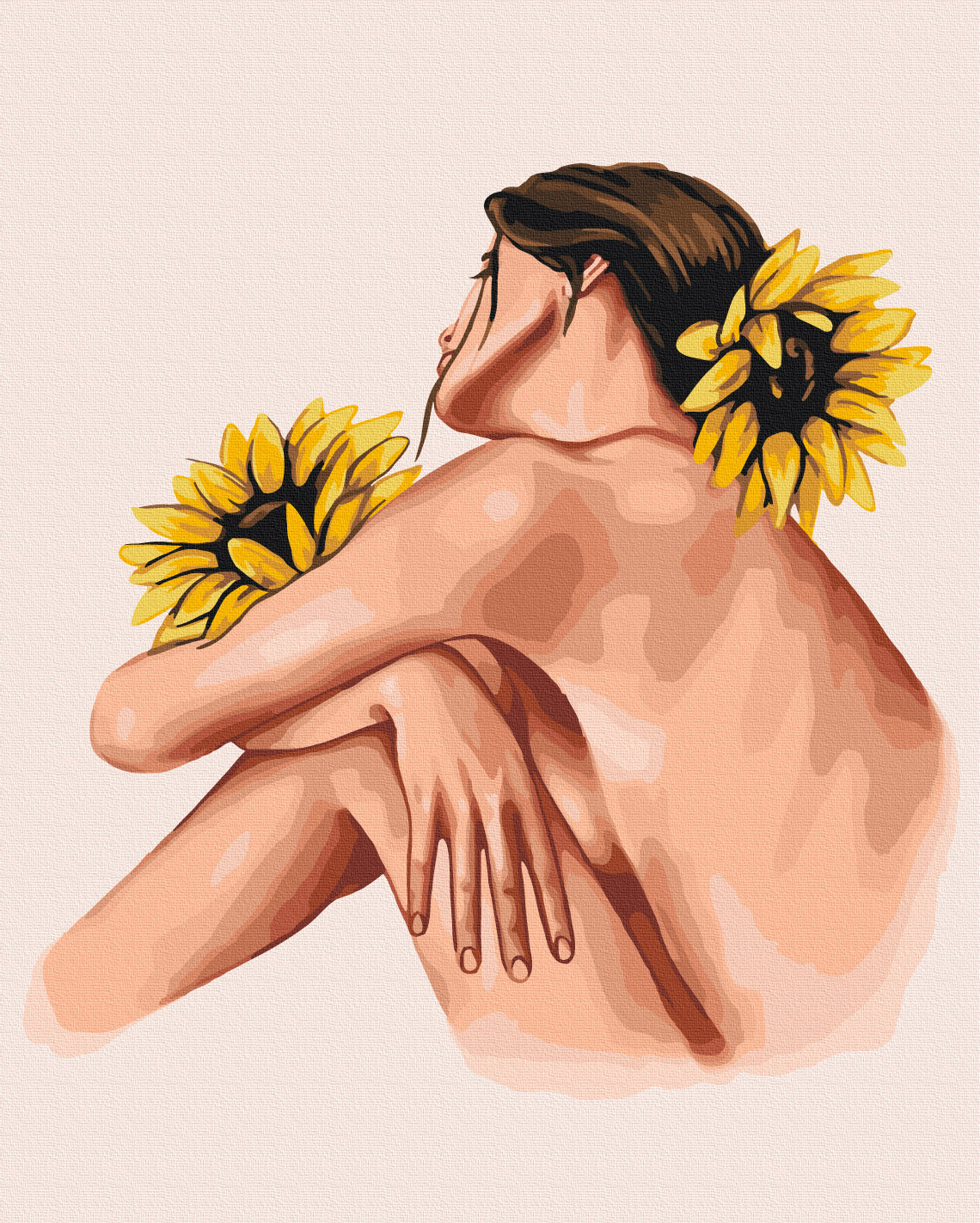 Painting by numbers Hugging sunflowers ©Alla Berezovska (BS54281)