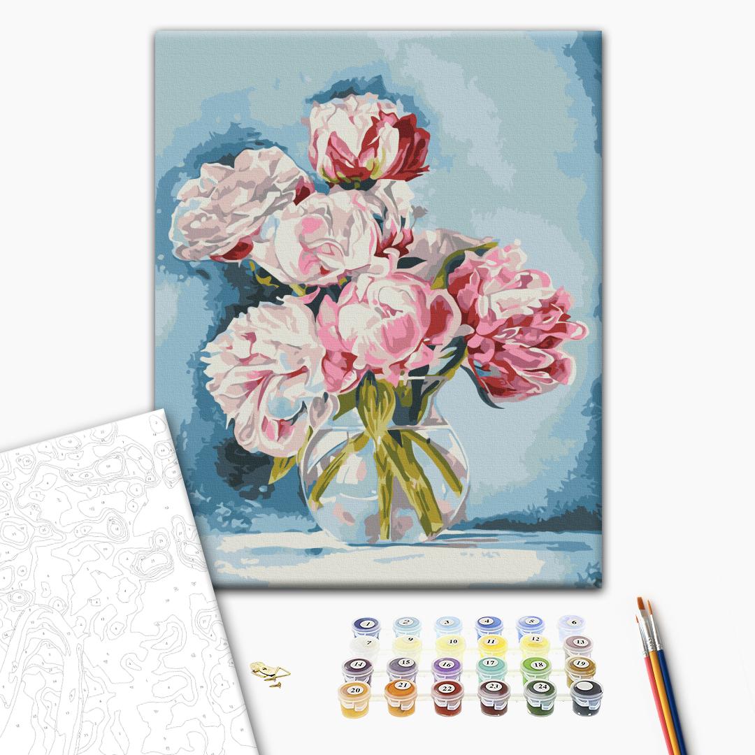 Painting by numbers Peonies in a vase © Iryna Ponna (BS54284)