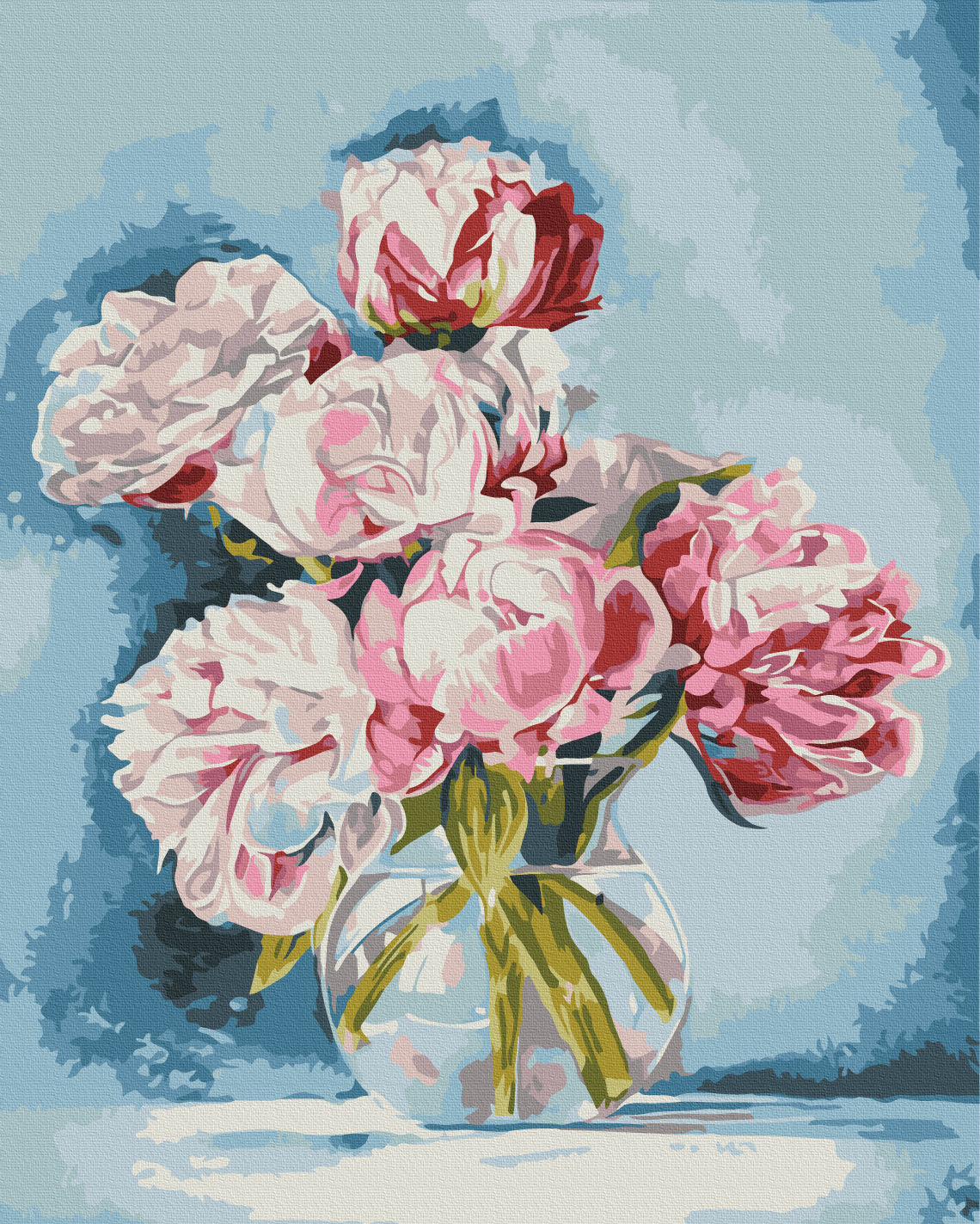 Painting by numbers Peonies in a vase © Iryna Ponna (BS54284)