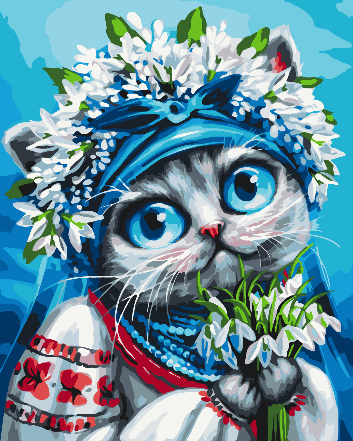 Painting by numbers A cat carrying spring © Marianna Pashchuk (BS54258)