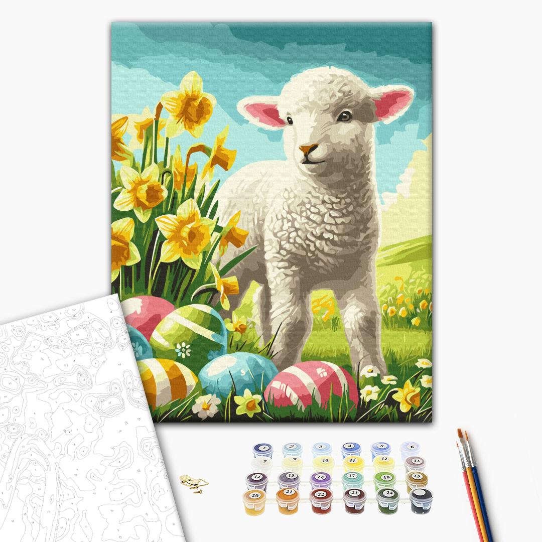 Painting by numbers Spring flowers and Easter eggs (BS54300)