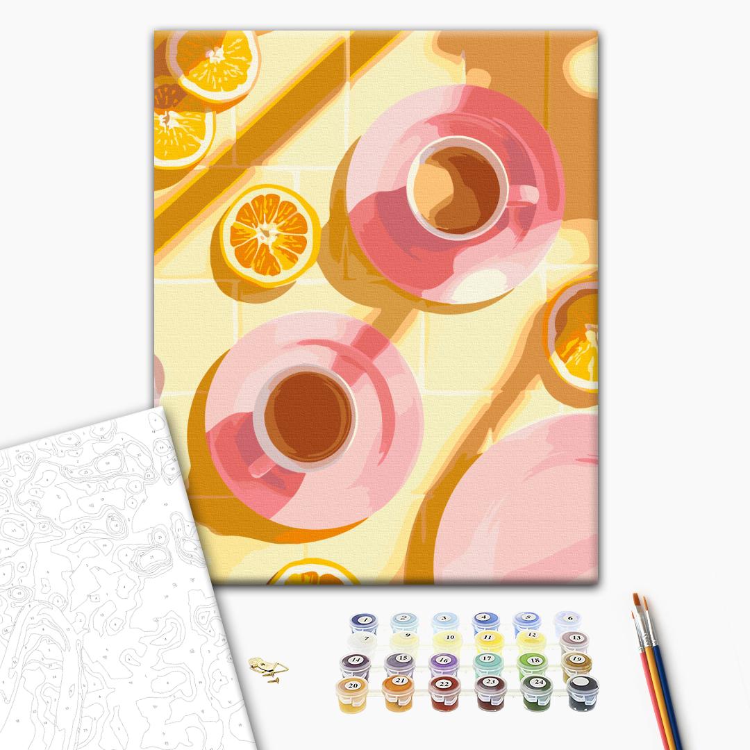Painting by numbers Coffee with a taste of summer (BS54308)