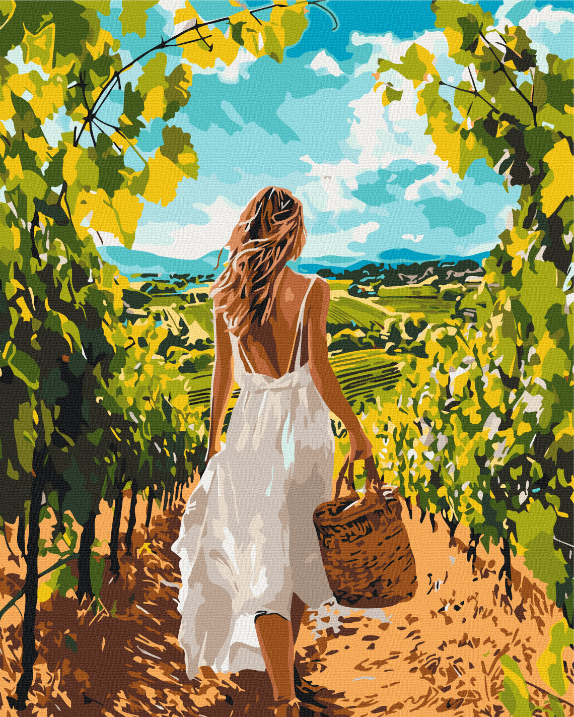Painting by numbers Grape alley (BS54313)
