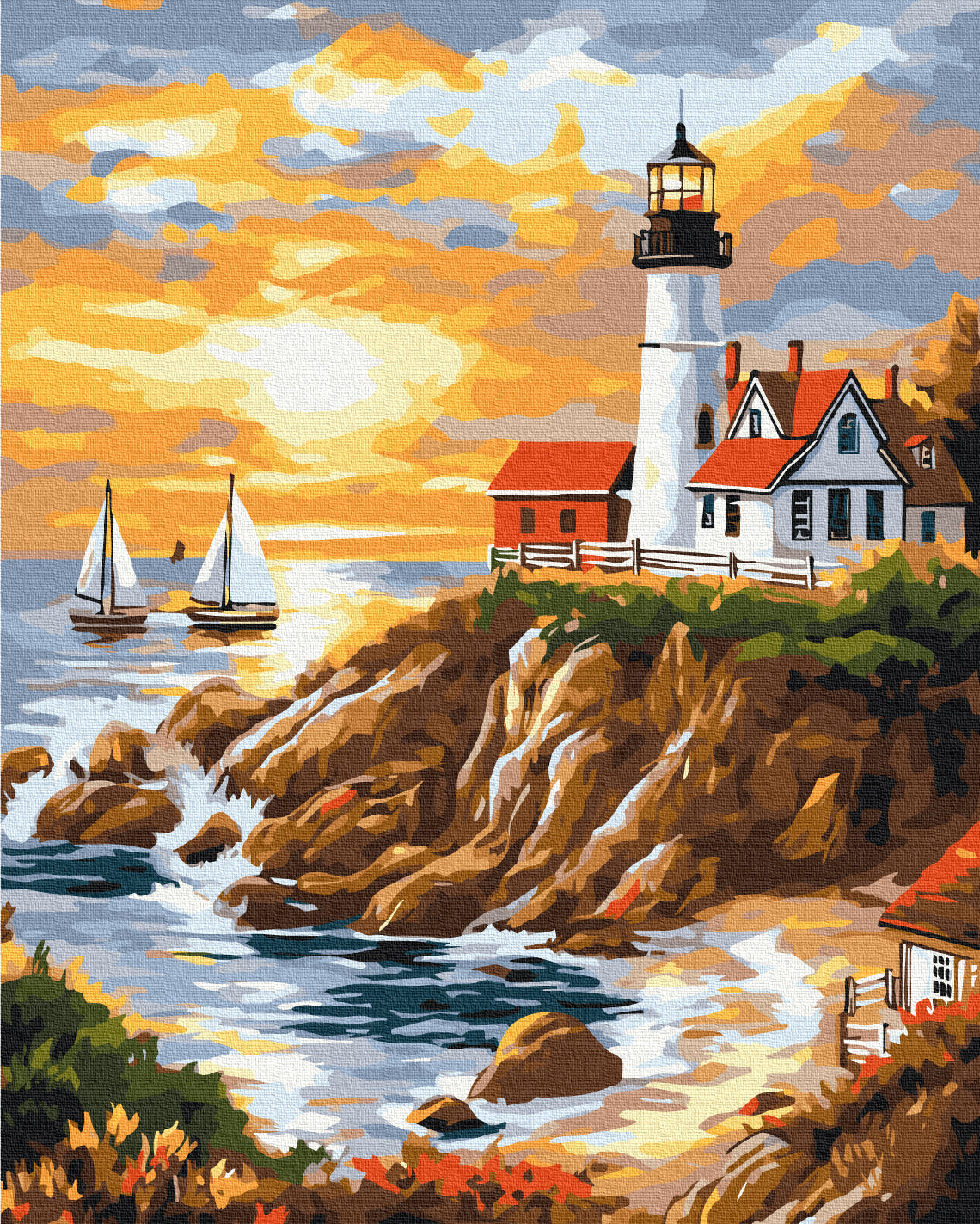 Painting by numbers Calmness at the lighthouse (BS54244)