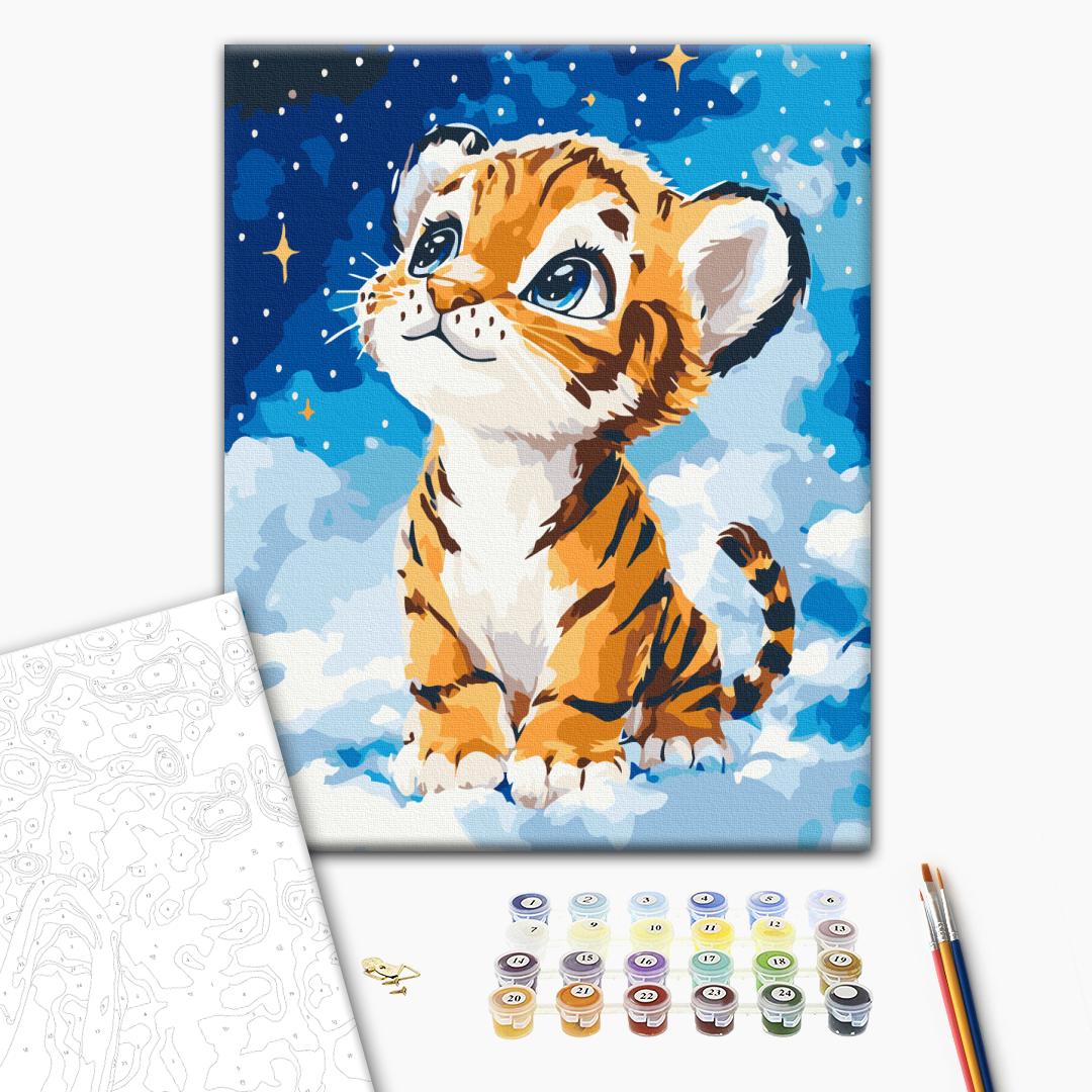 Painting by numbers A dreamy tiger cub (KBS0190)