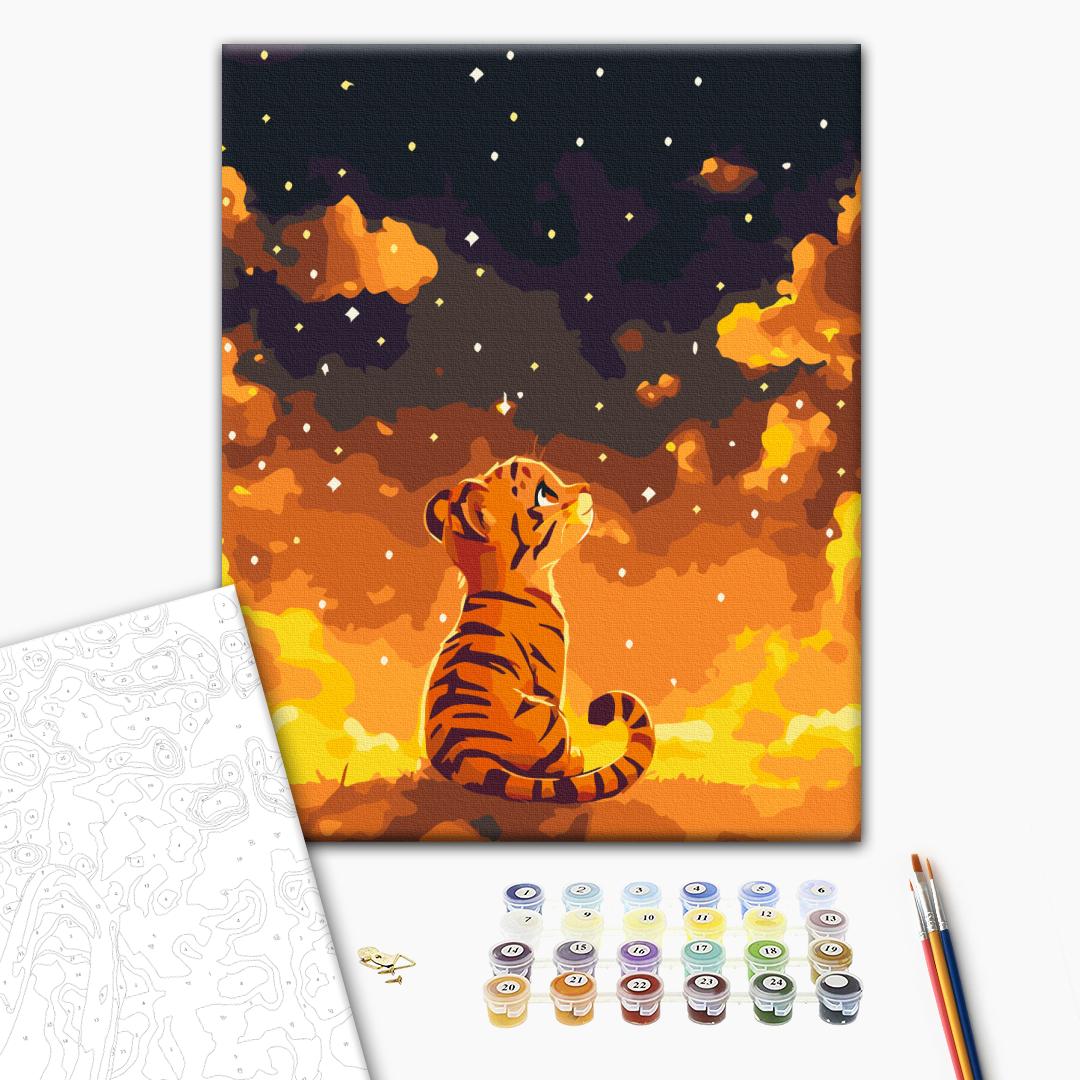 Painting by numbers A nighttime tale of a tiger cub (KBS0182)