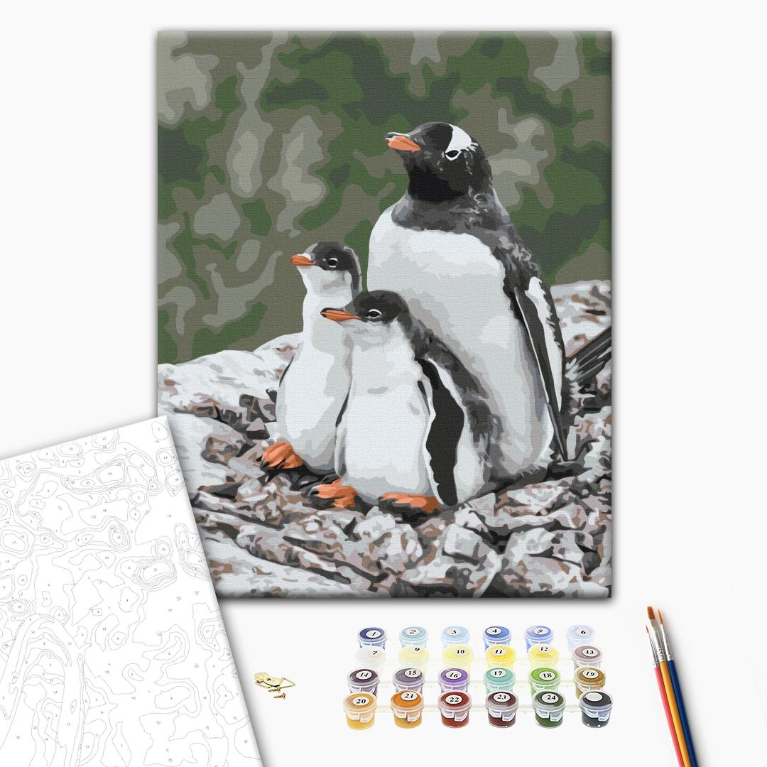 Painting by numbers “The family of sub-Antarctic penguins” © Tatiana Baglay (BS54263)