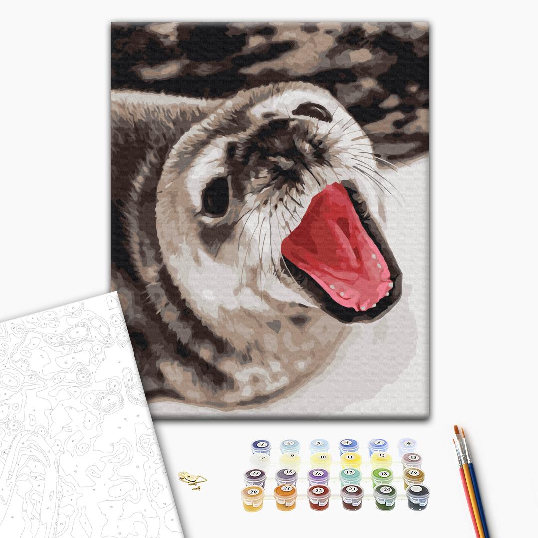 Painting by numbers Seal yawns © Anna Soina (BS54264)