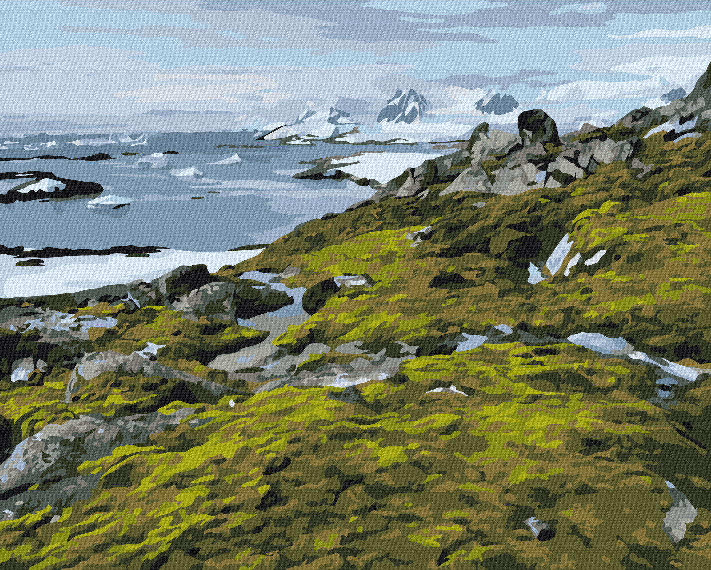 Painting by numbers Green Antarctica © Dmytro Martynenko (BS54265)