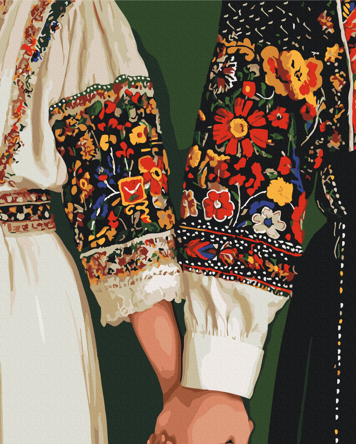 Painting by numbers There is a heart in an embroidered shirt (BS54333)