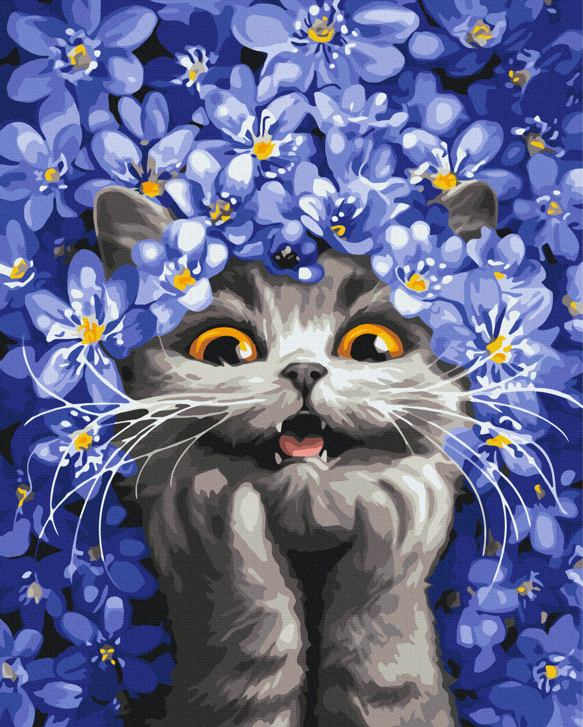 Painting by numbers The cat in the snowdrops © Marianna Pashchuk (BS54331)