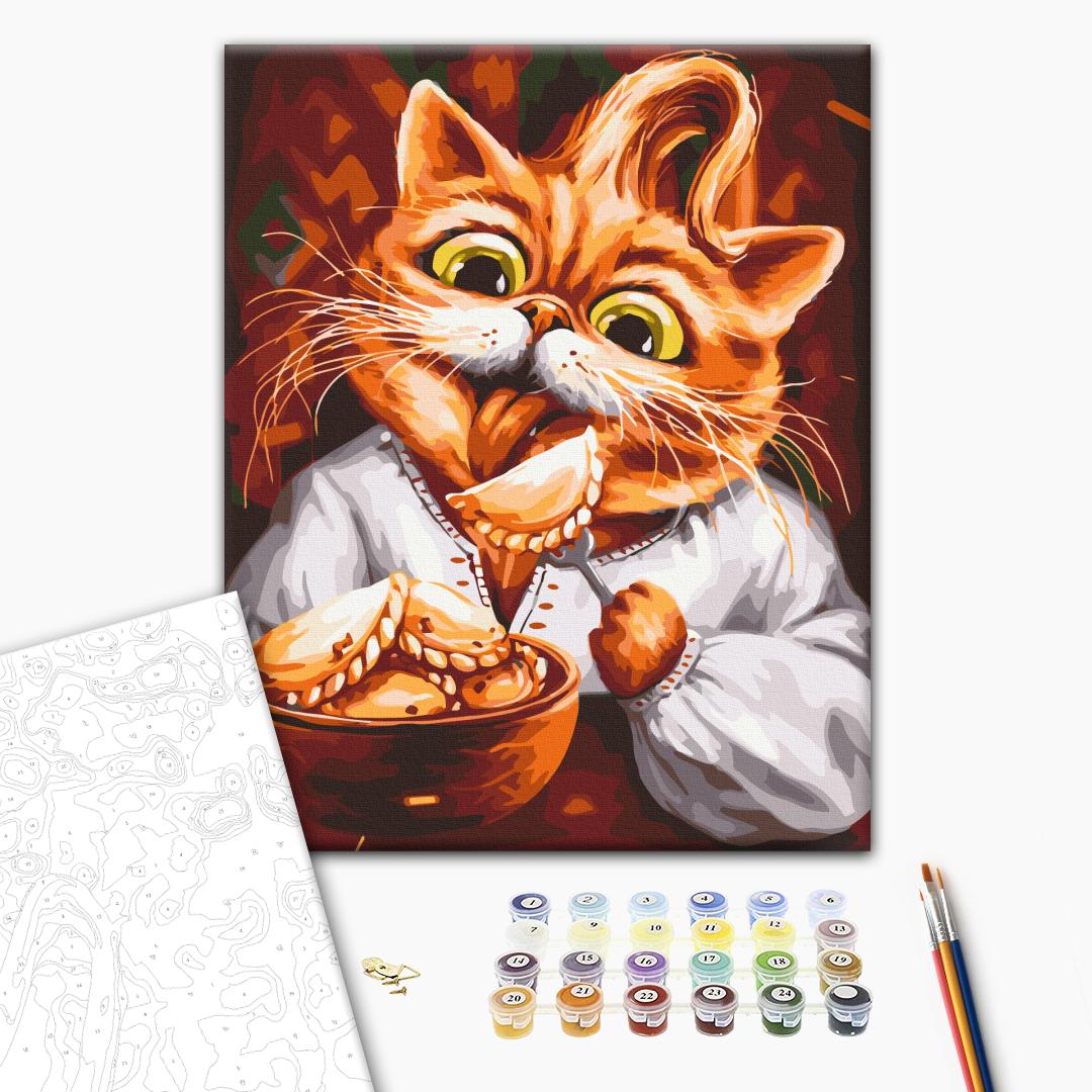 Painting by numbers A cat with a sweet tooth © Marianna Pashchuk (BS54330)