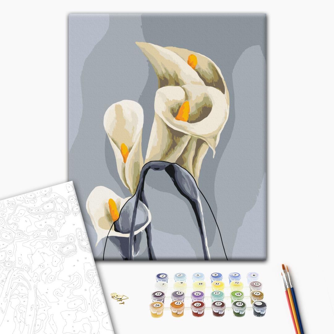 Painting by numbers White calla lilies © Kateryna Savych (BS54456)